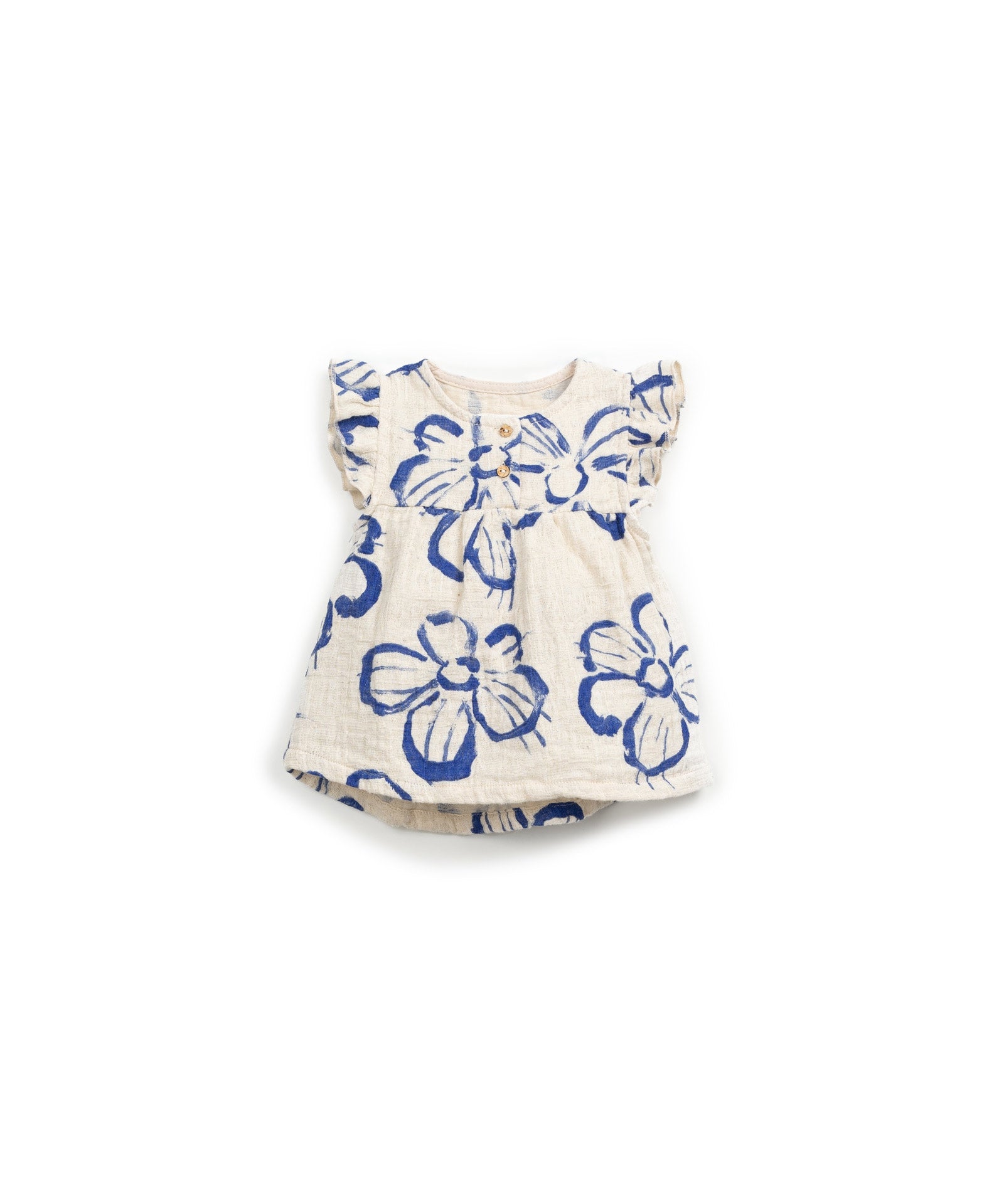 Vestido lino estampado floral baby