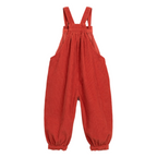 Peto de tirantes ajustables de pana rojo