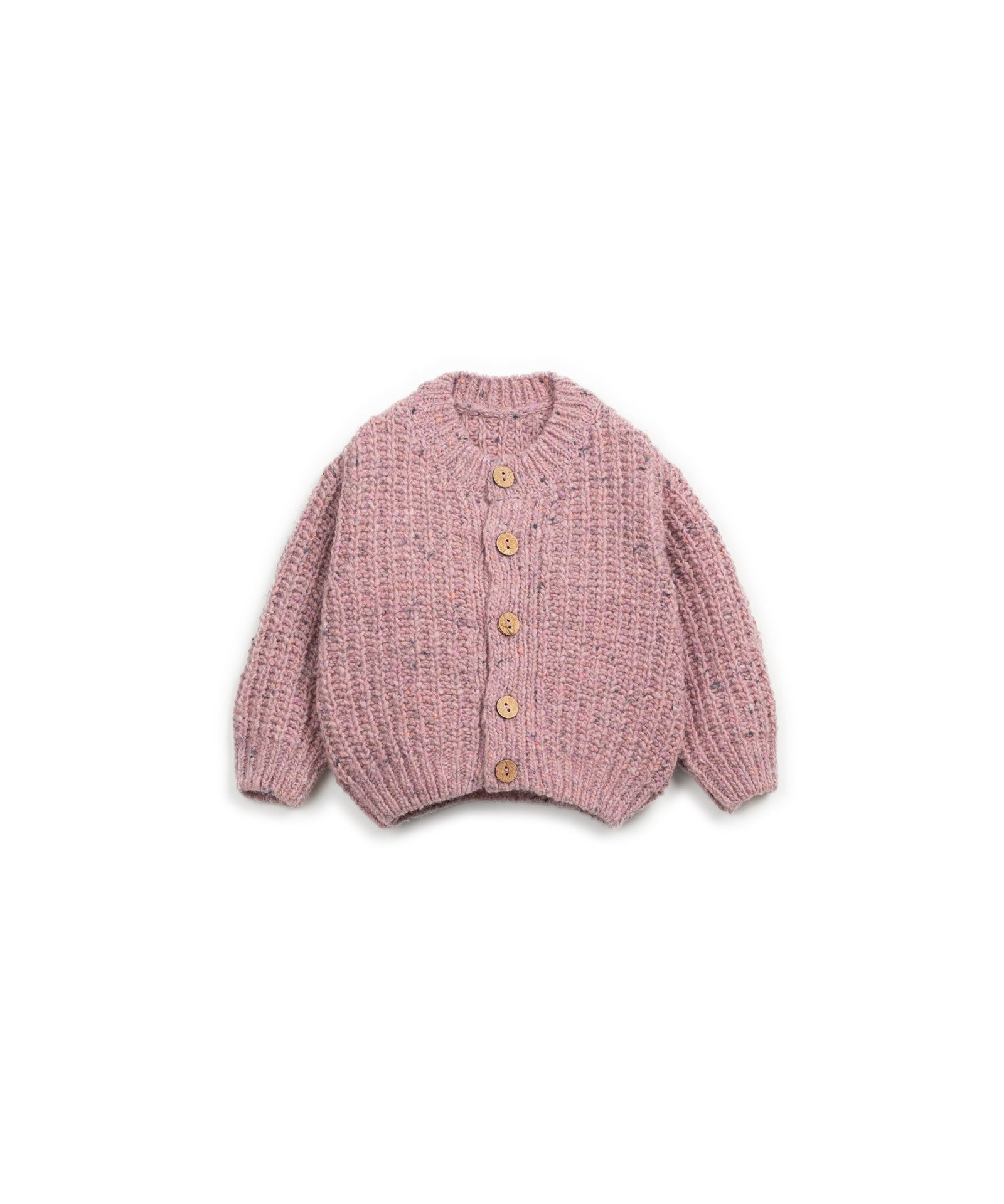 Chaqueta de punto rosa claro