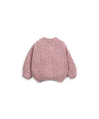 Chaqueta de punto rosa claro