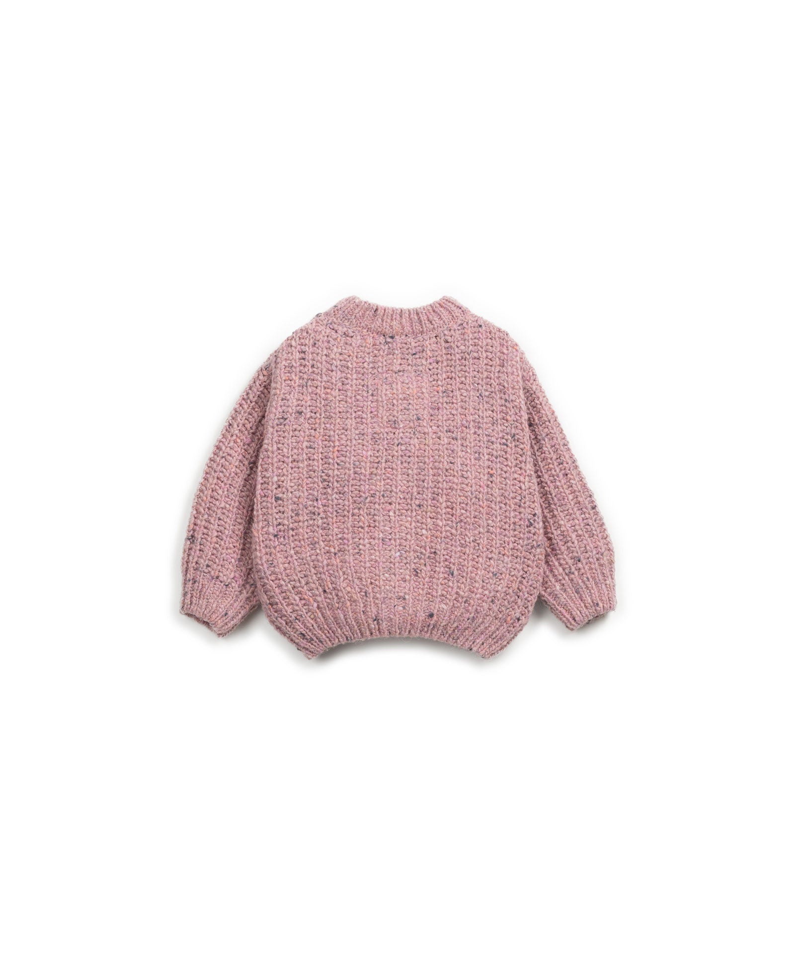 Chaqueta de punto rosa claro