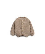 Chaqueta de punto marrón claro