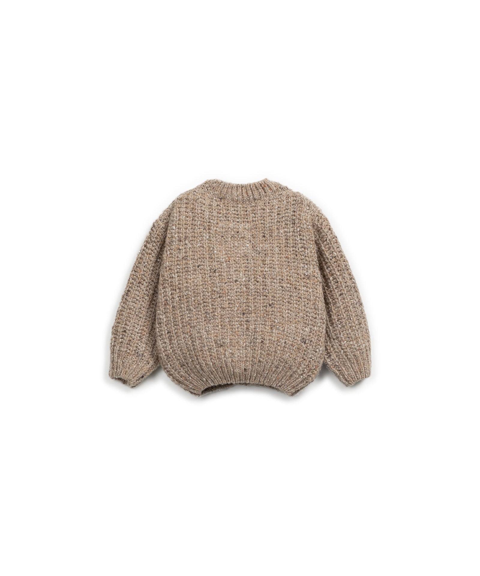 Chaqueta de punto marrón claro