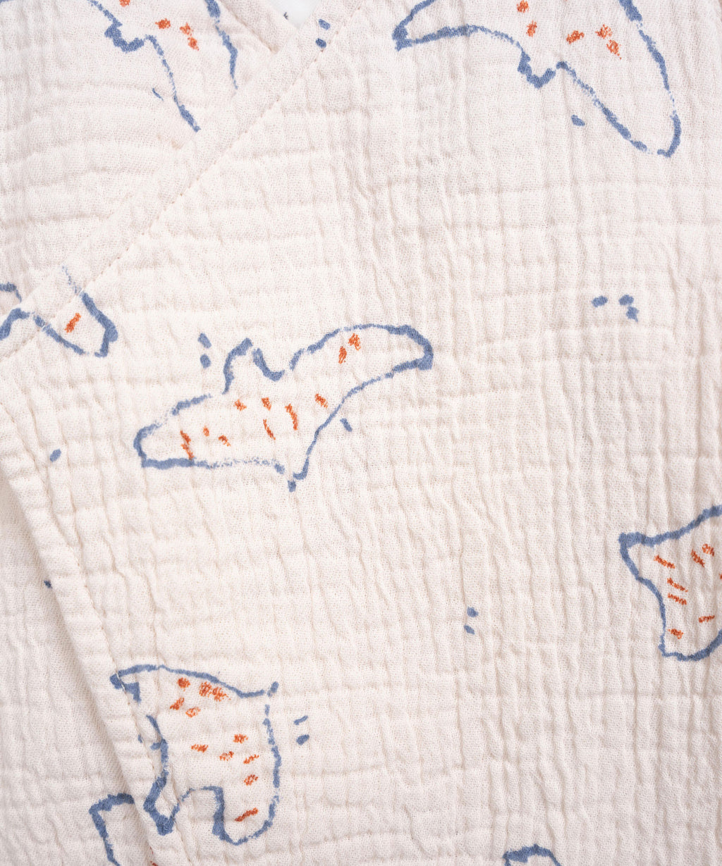 Pelele tejido estampado pájaros
