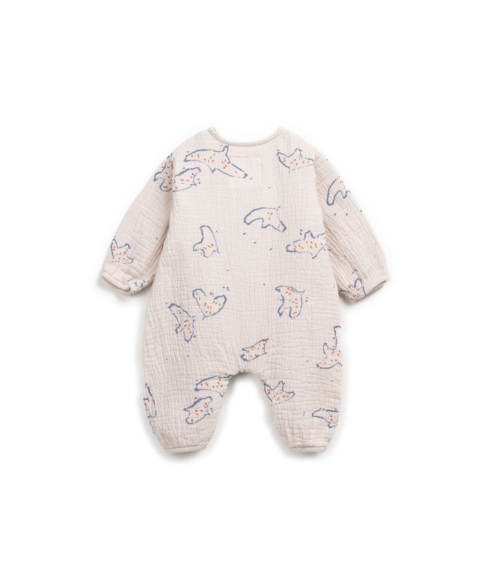 Pelele tejido estampado pájaros
