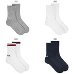 Calcetines deportivos con rizo en la planta azul y rojo - vista principal
