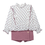 Conjunto falda-pantalón Meira berenjena - vista 2