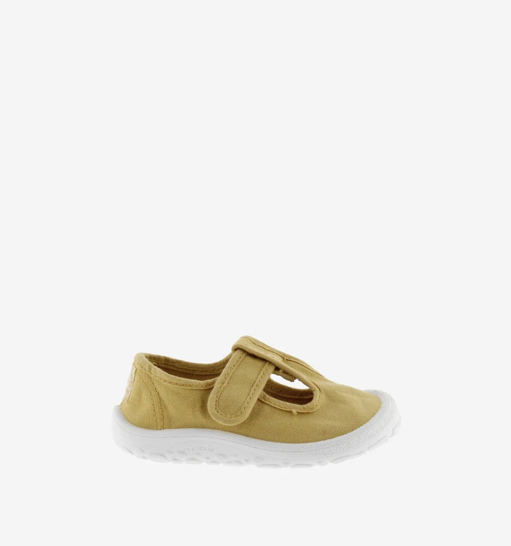 Sandalia Lona Barefoot VICTORIA Mostaza Trigo