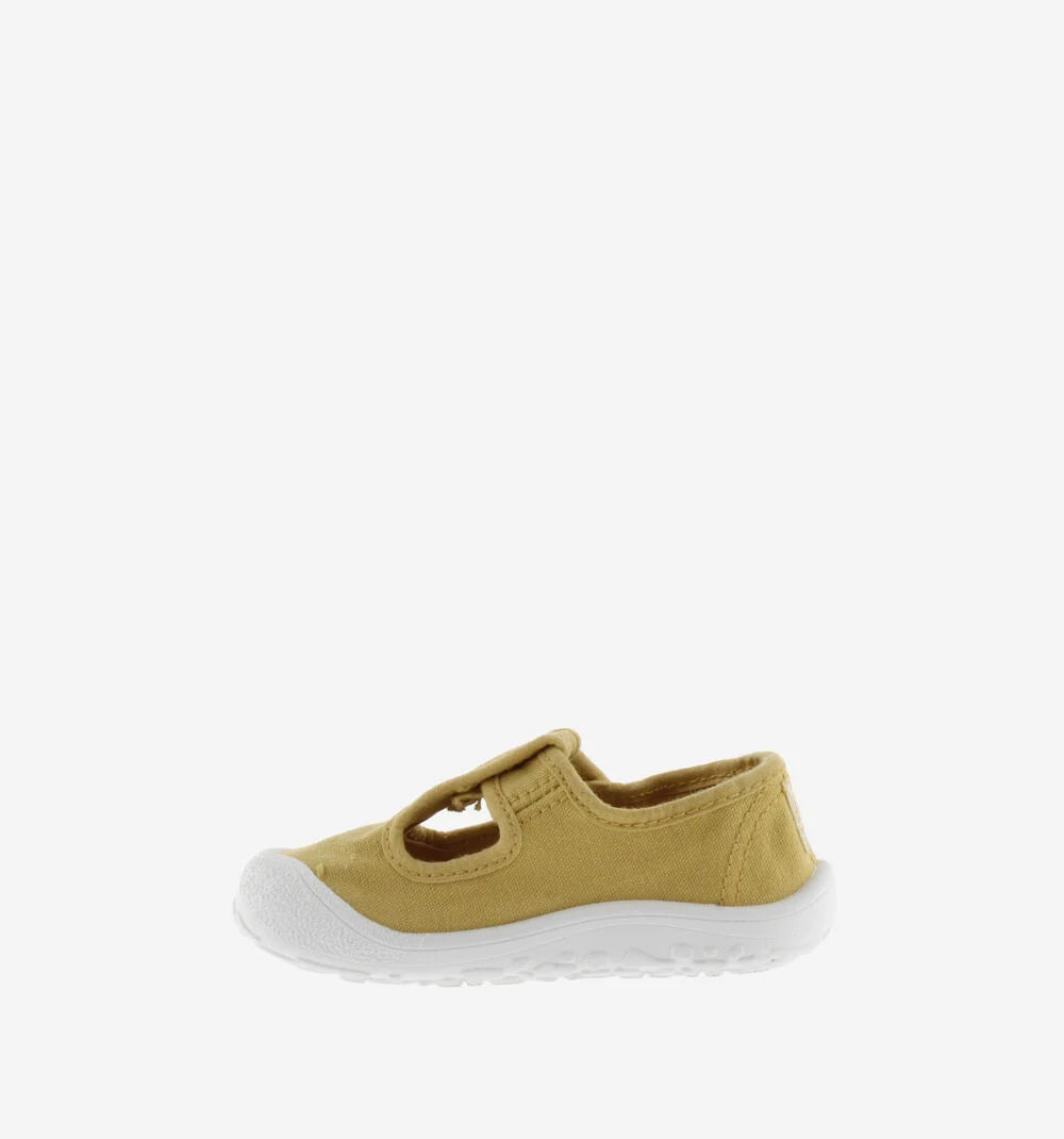 Sandalia Lona Barefoot VICTORIA Mostaza Trigo