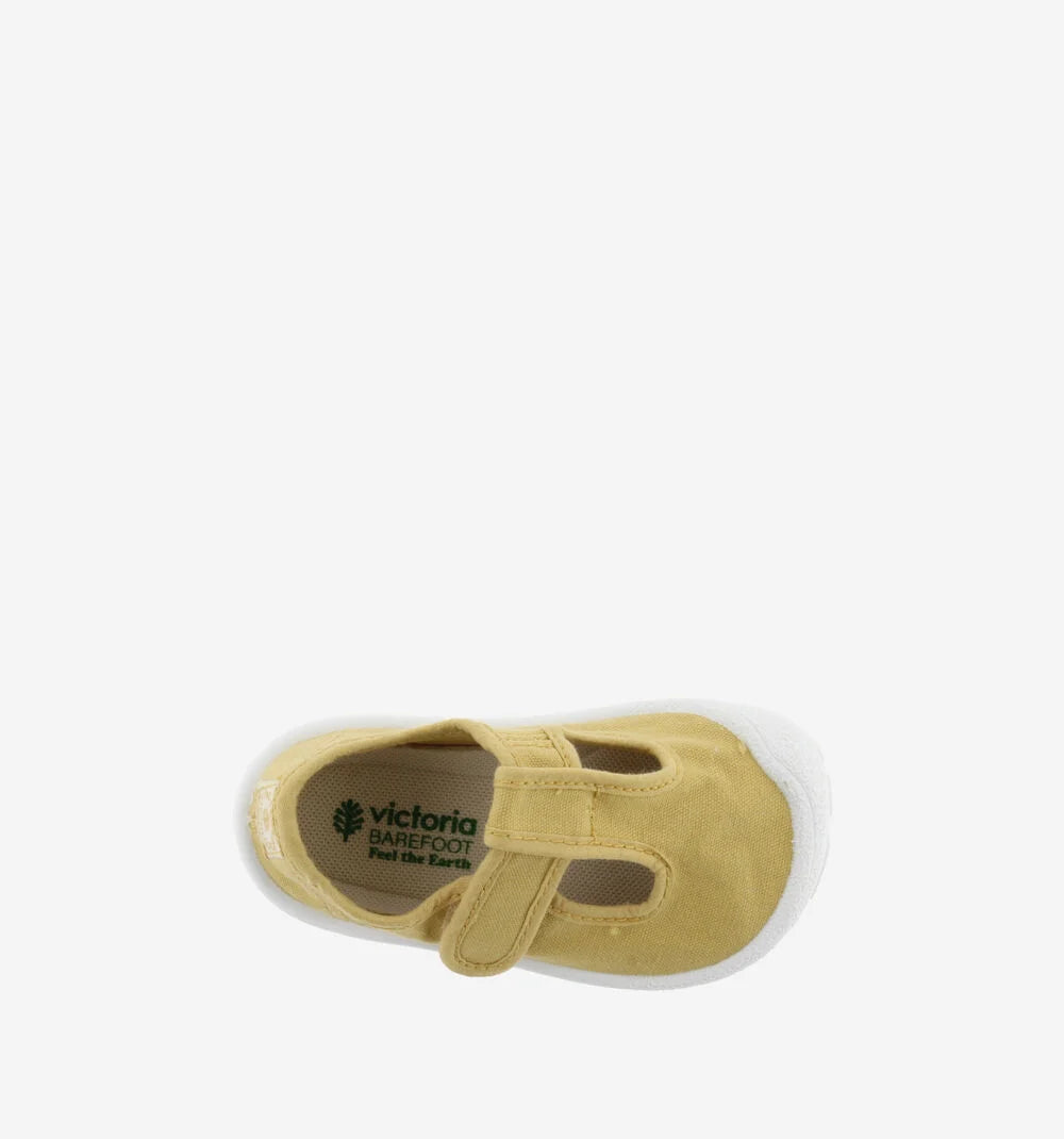 Sandalia Lona Barefoot VICTORIA Mostaza Trigo