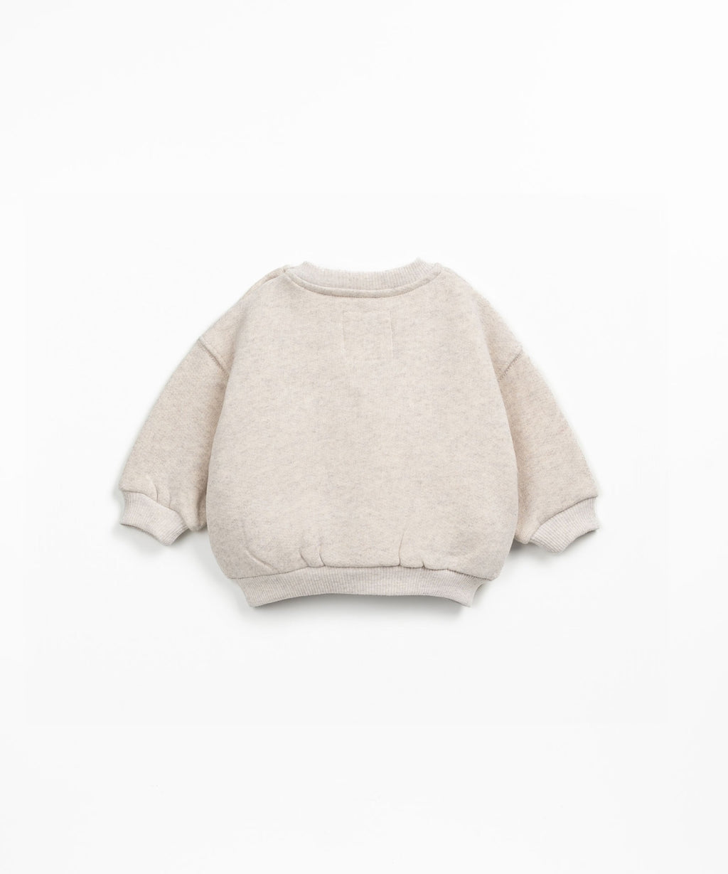 Jersey sudadera beige con botones