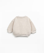 Jersey sudadera beige con botones