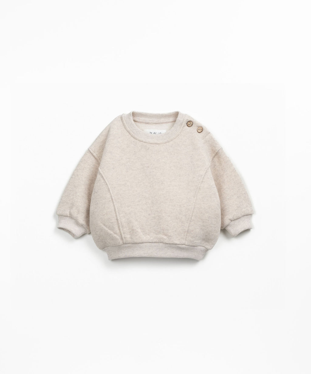 Jersey sudadera beige con botones