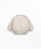 Jersey sudadera beige con botones