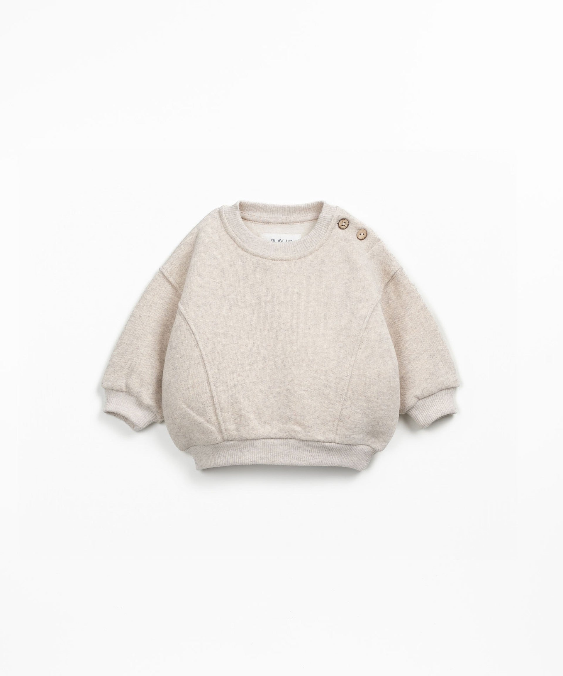 Jersey sudadera beige con botones