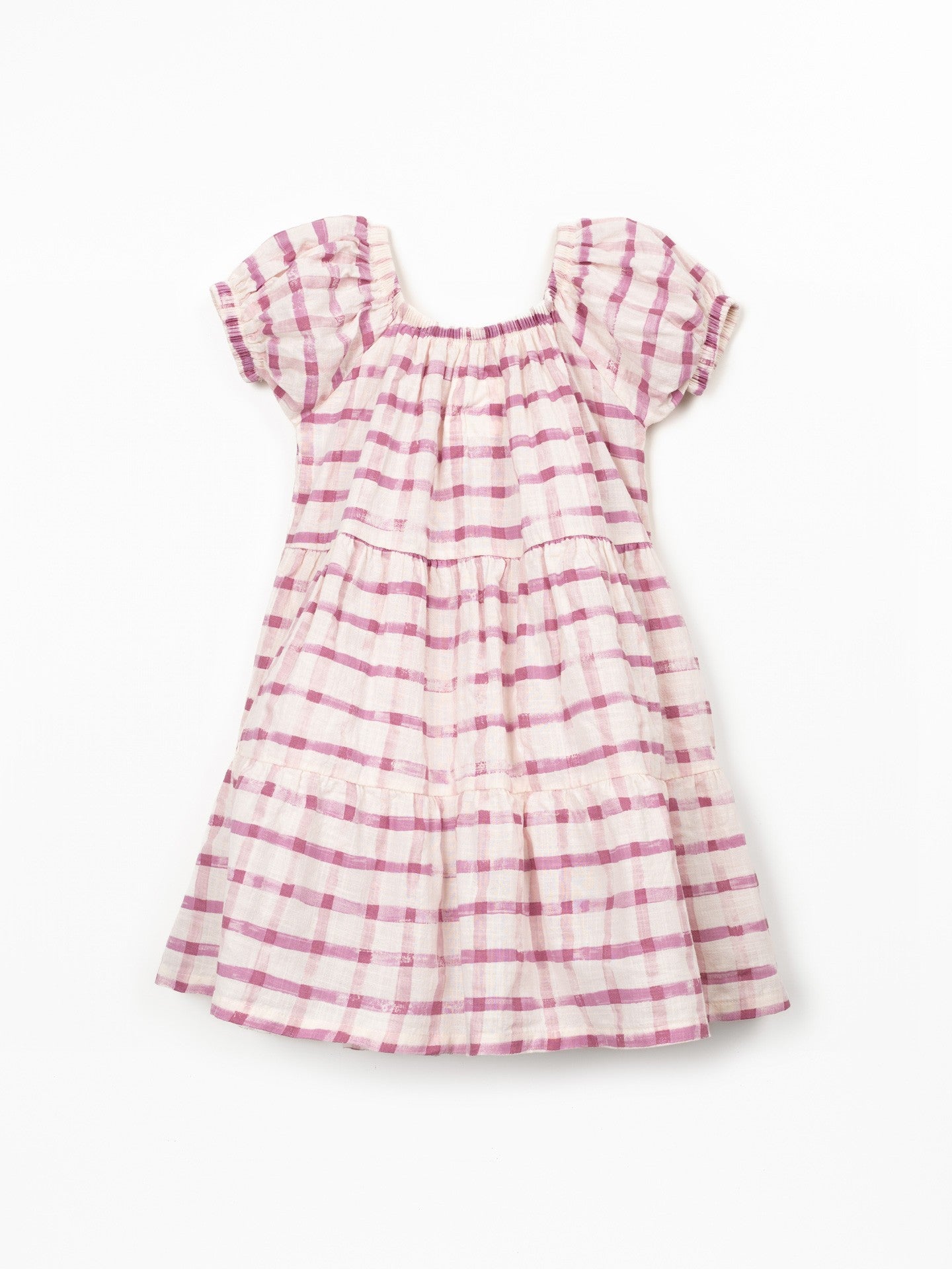 Vestido cuadros vichy rosas Play Up