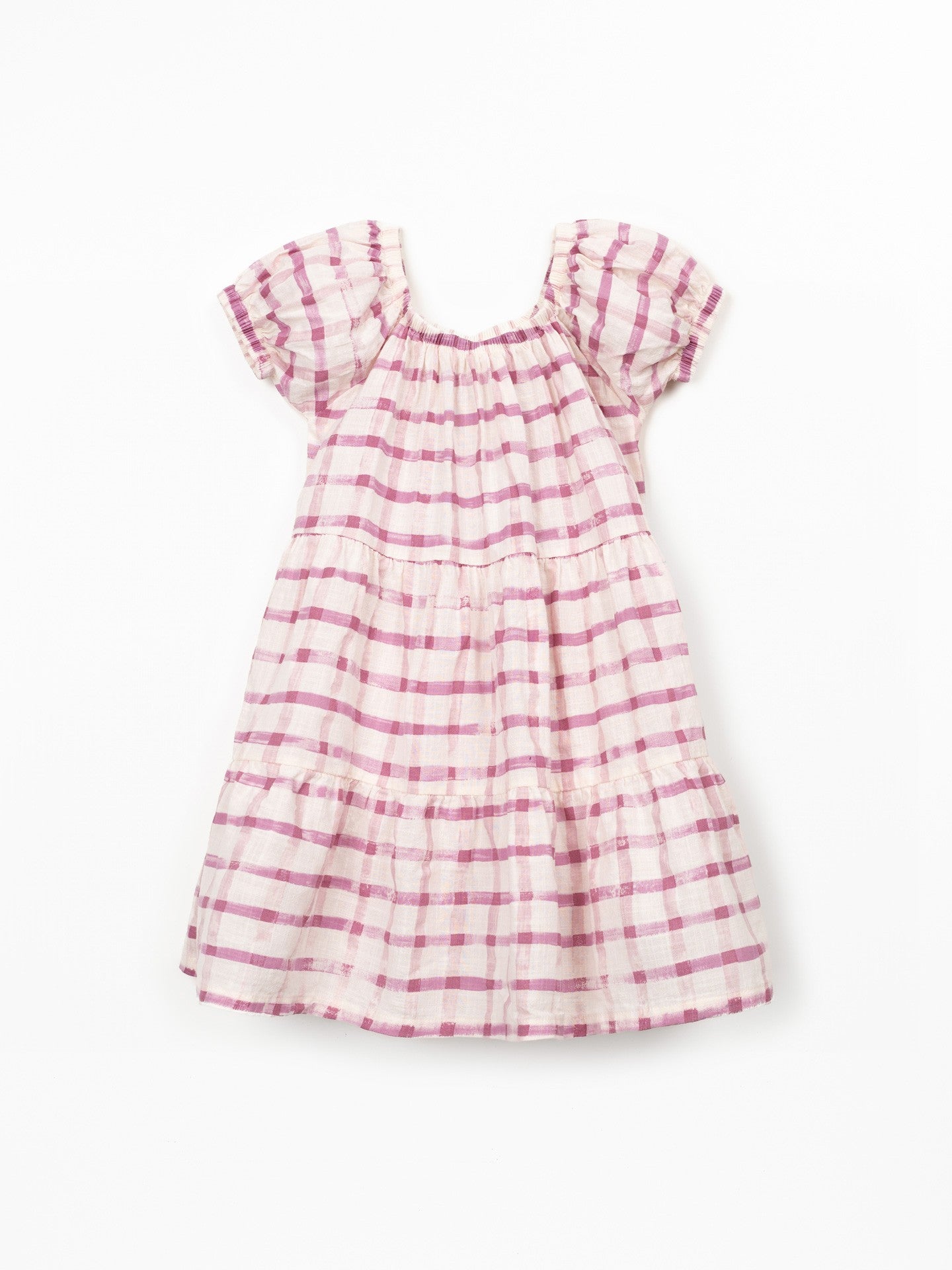 Vestido cuadros vichy rosas Play Up