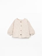 Cardigan piqué fantasía beige Play Up