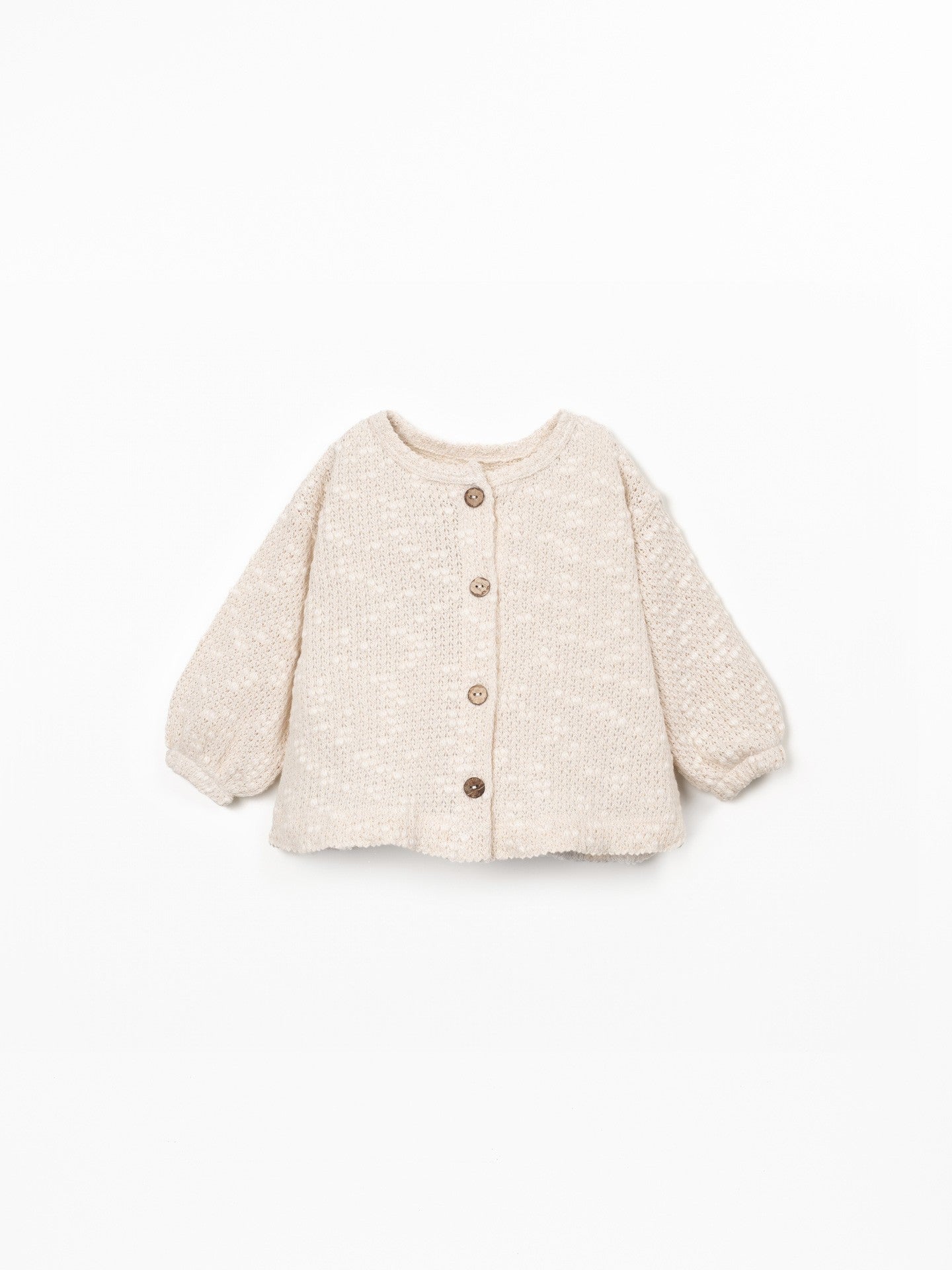 Cardigan piqué fantasía beige Play Up