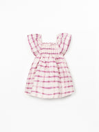 Vestido manga corta cuadros rosas baby Play Up