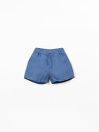 Pantalón corto azul lino baby Play Up