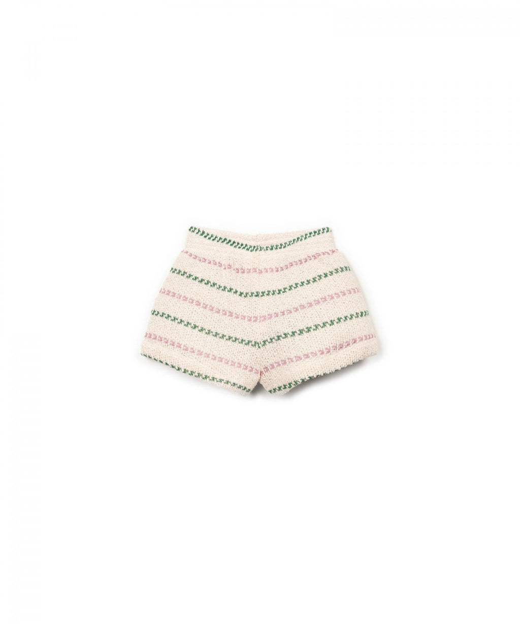 Pantalón corto rayas verdes y rosas Play Up