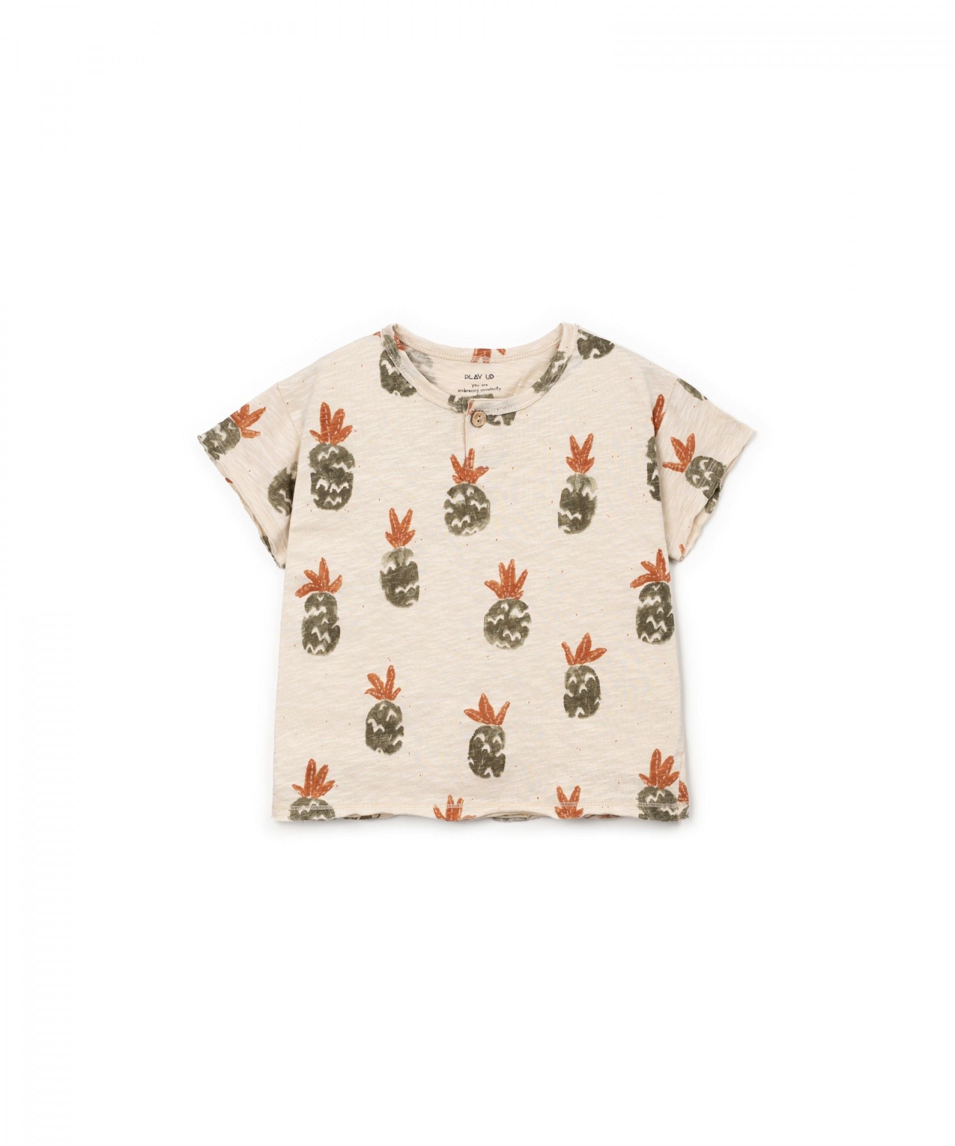 Camiseta manga corta rayas piñas KID Play Up