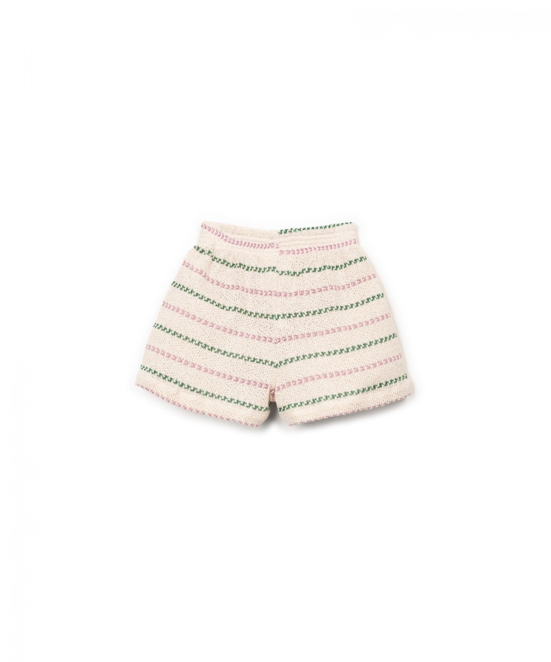 Pantalón corto hilo raya rosa y verde Play Up