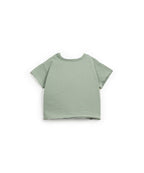 Camiseta manga corta verde con botones