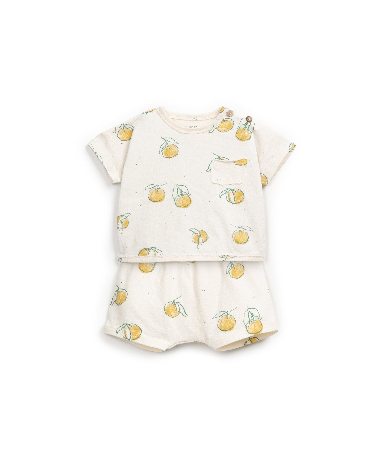 Pijama algodón corto dos piezas limones