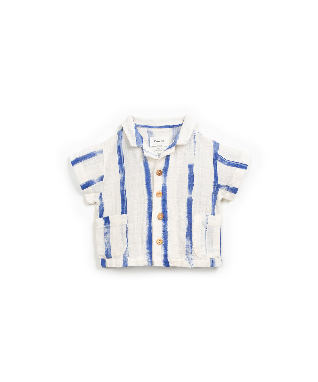 Camisa rayas azul y blanca