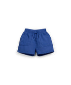 Pantalón corto lino azul