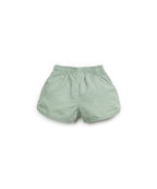 Pantalón corto lino verde con botón