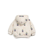 Sudadera con capucha de casitas