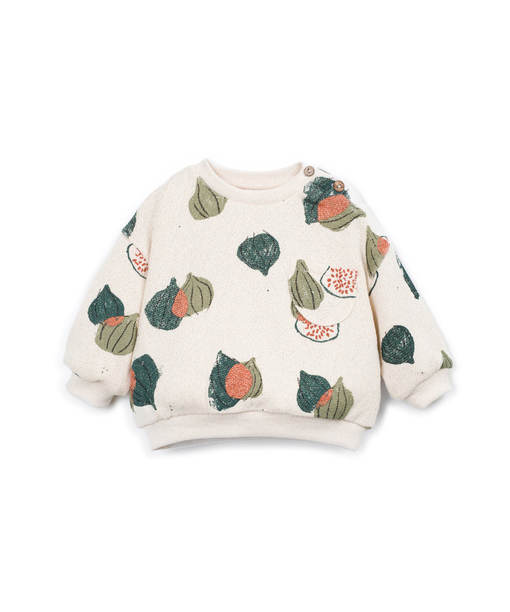 Sudadera jersey estampado higos