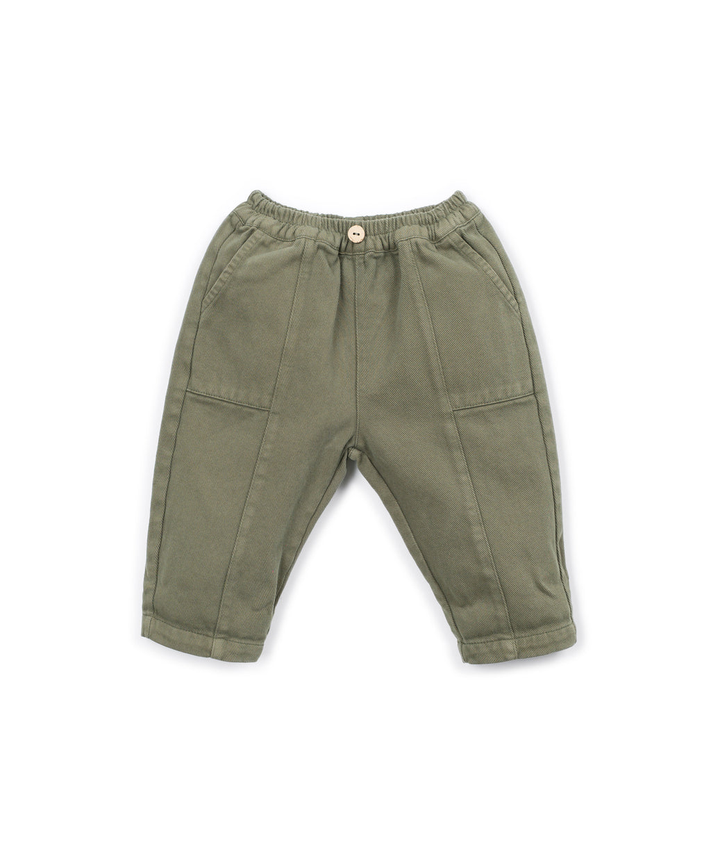 Pantalón en sarga verde