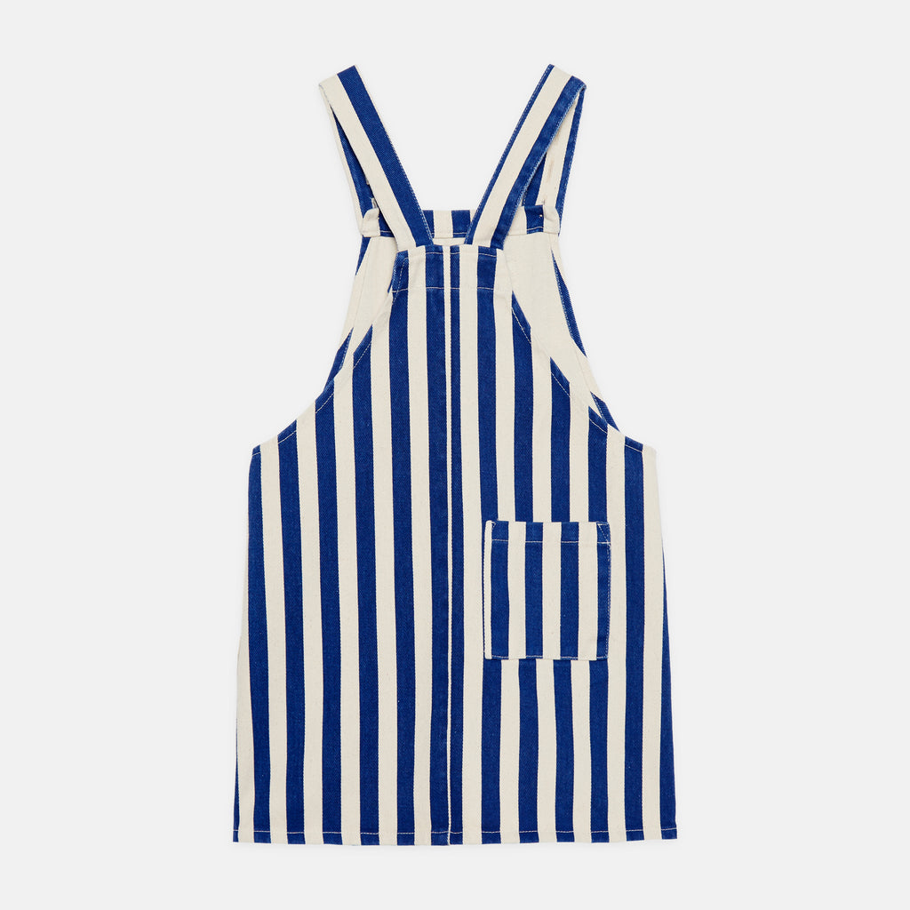 Vestido tejano rayas azul y blanco