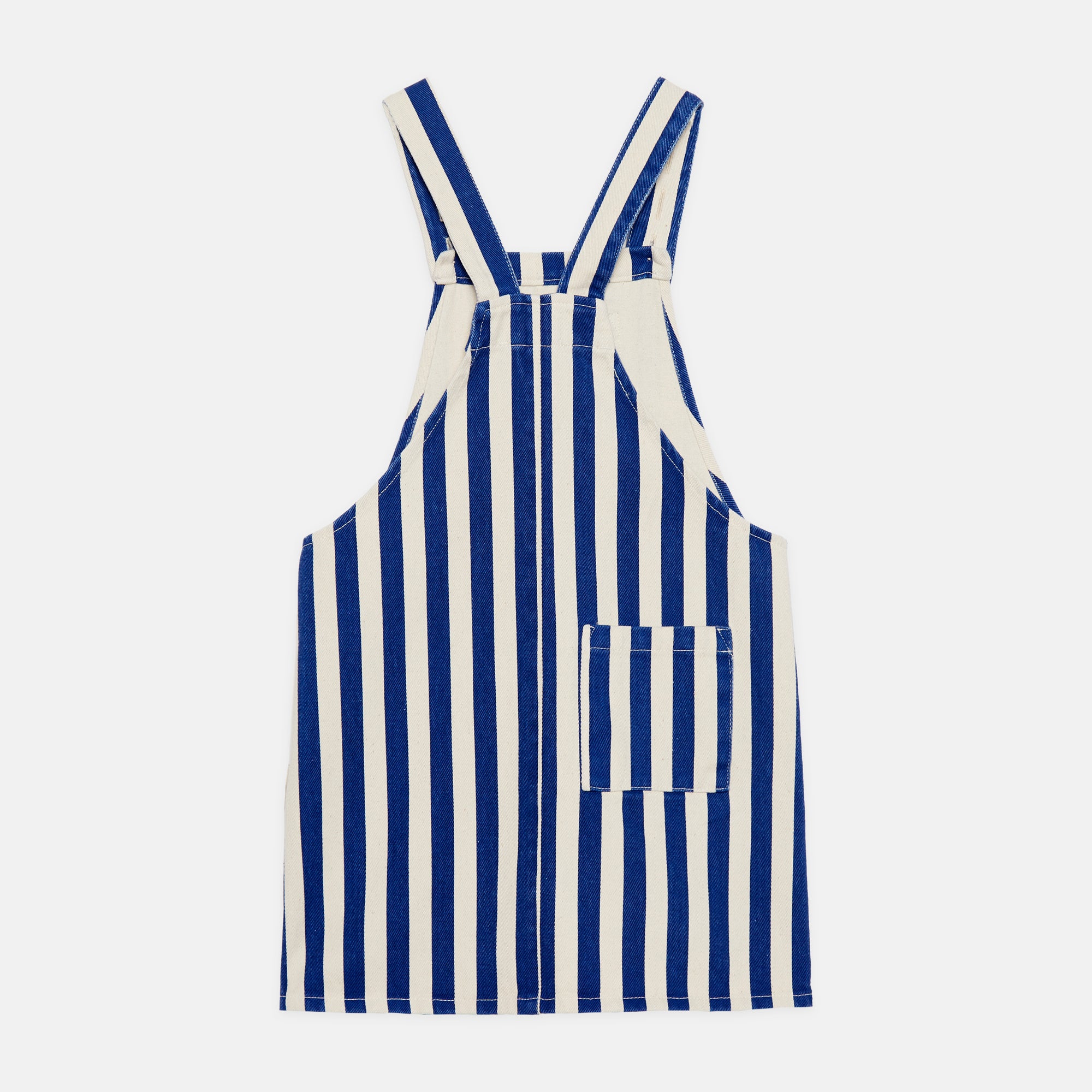 Vestido tejano rayas azul y blanco