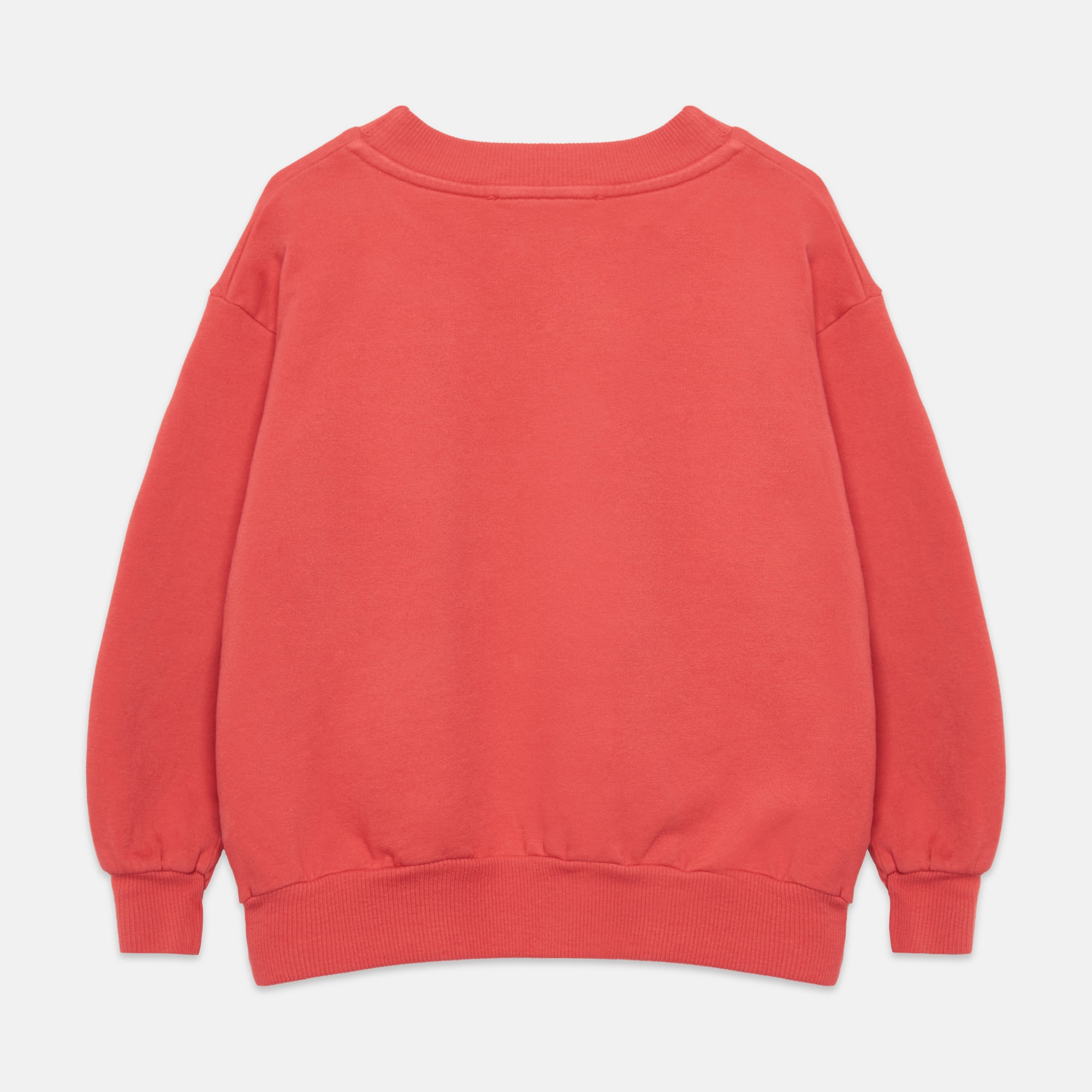 Sudadera roja con estampado de flores
