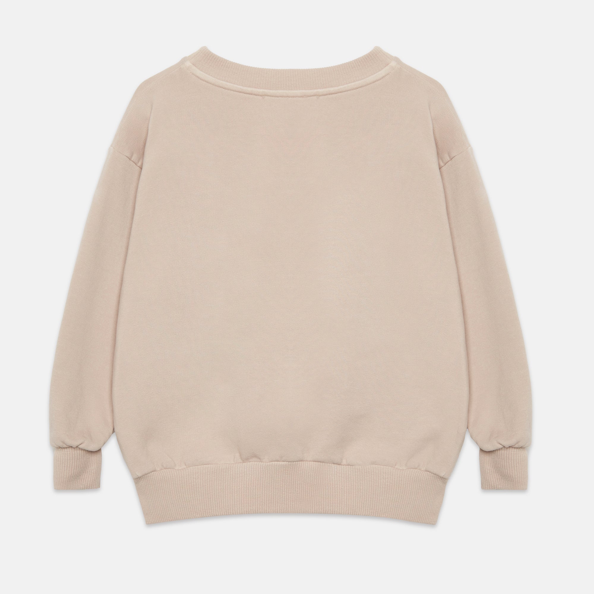 Sudadera arena estampado cepillo mágico