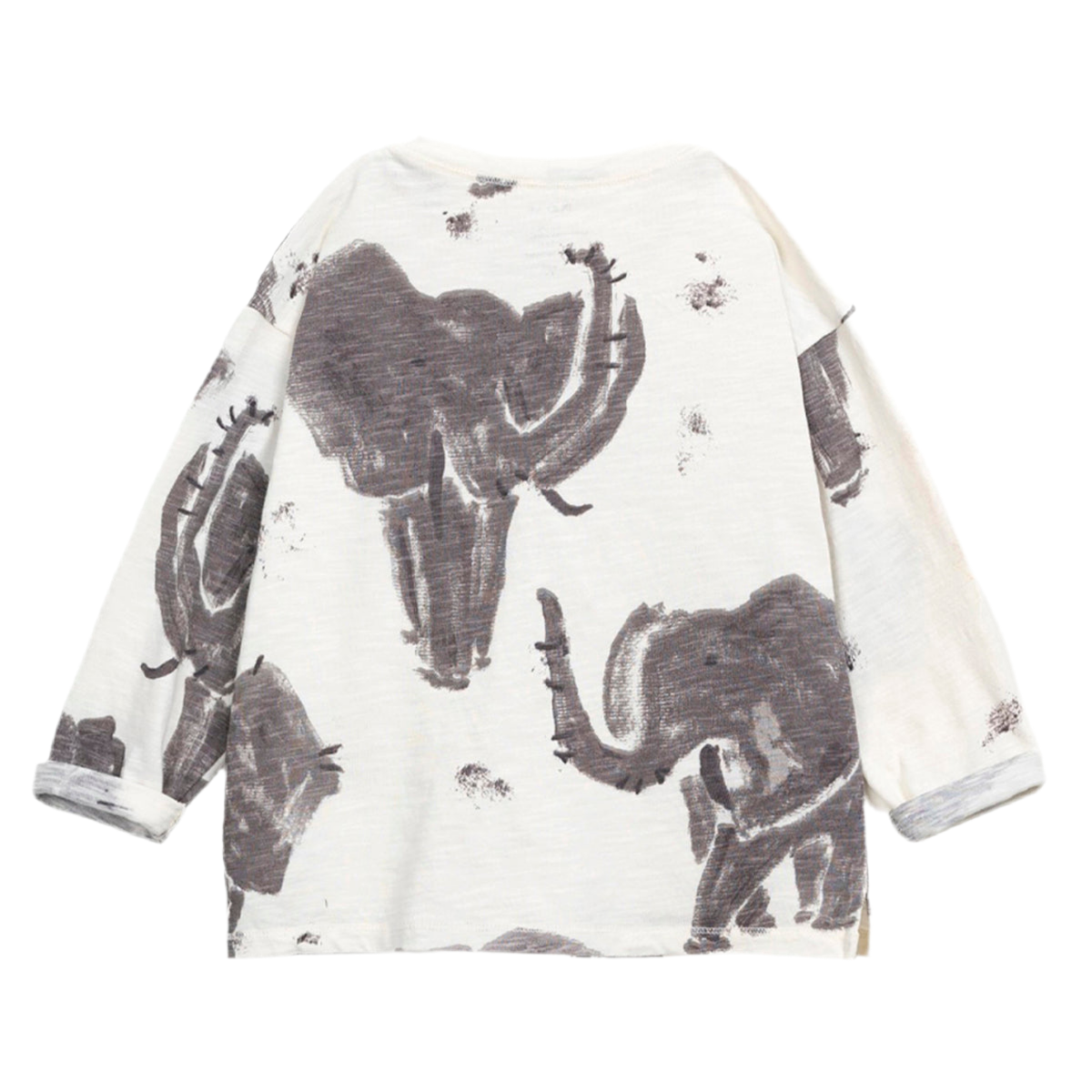 Camiseta manga larga estampado de elefantes