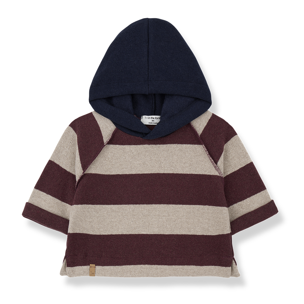Sudadera jersey rayado con capucha JAKOB