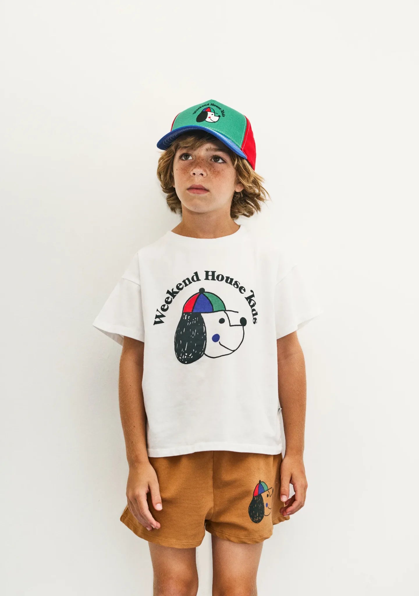 Camiseta manga corta blanca perros Weekend House Kids
