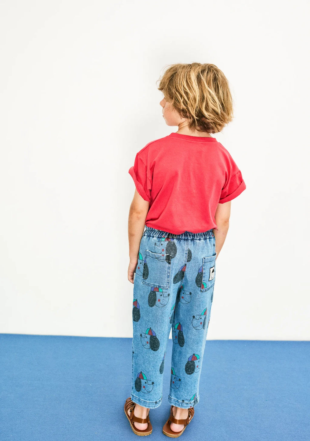 Camiseta manga corta roja perros Weekend House Kids