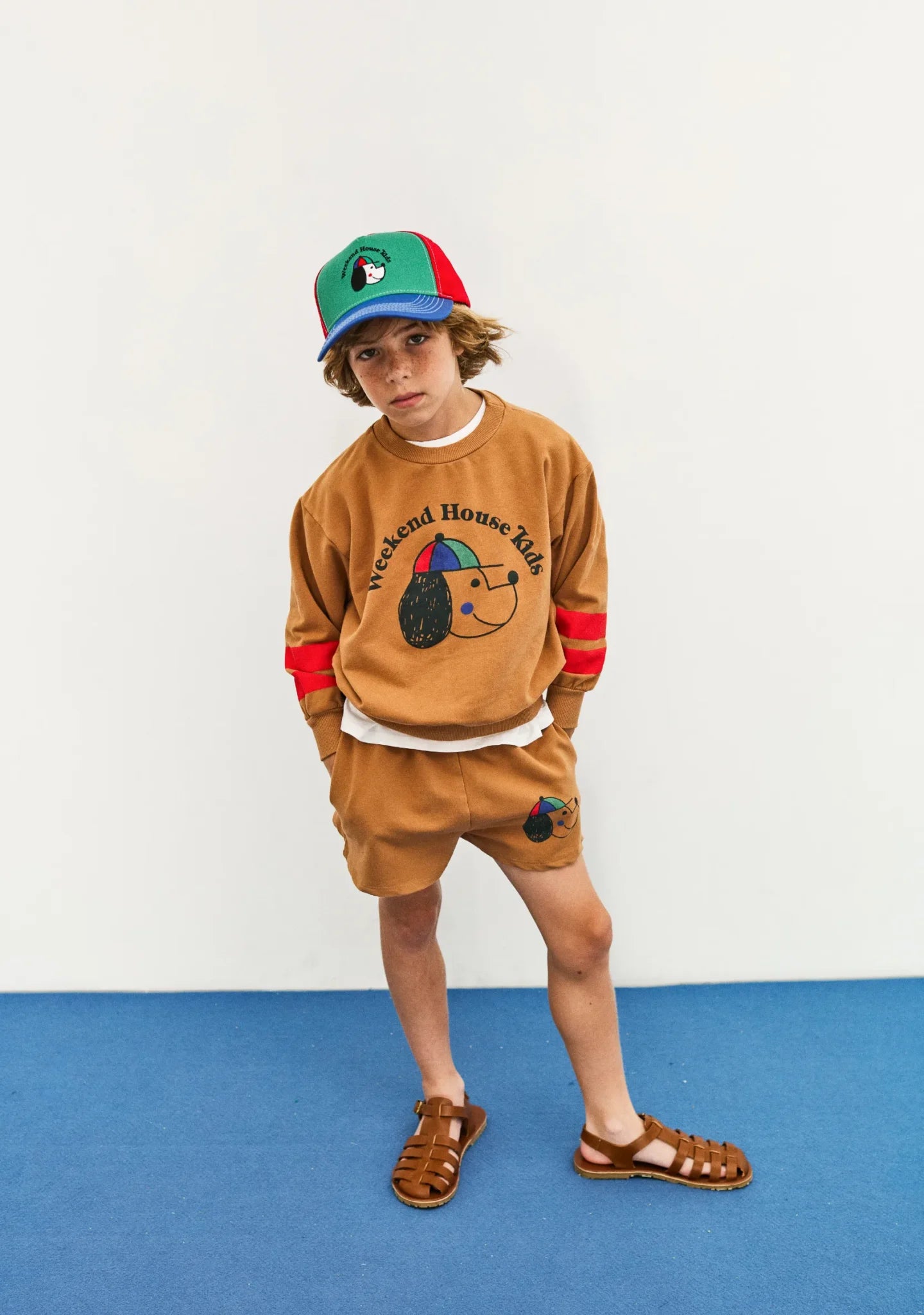 Pantalón corto marrón perros Weekend House Kids