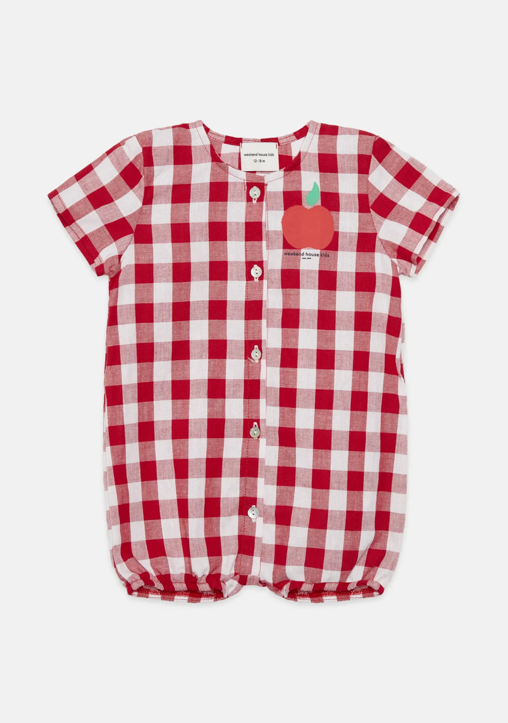 Pelele vichy rojo manzana Weekend House Kids