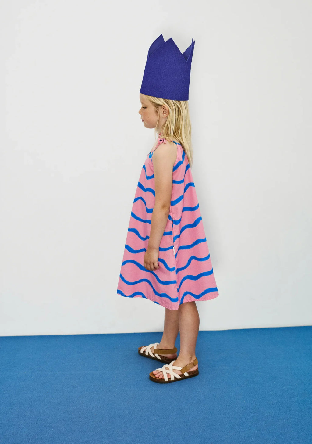 Vestido rosa olas azules Weekend House Kids