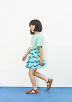 Falda turquesa de olas Weekend House Kids