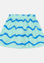 Falda turquesa de olas Weekend House Kids