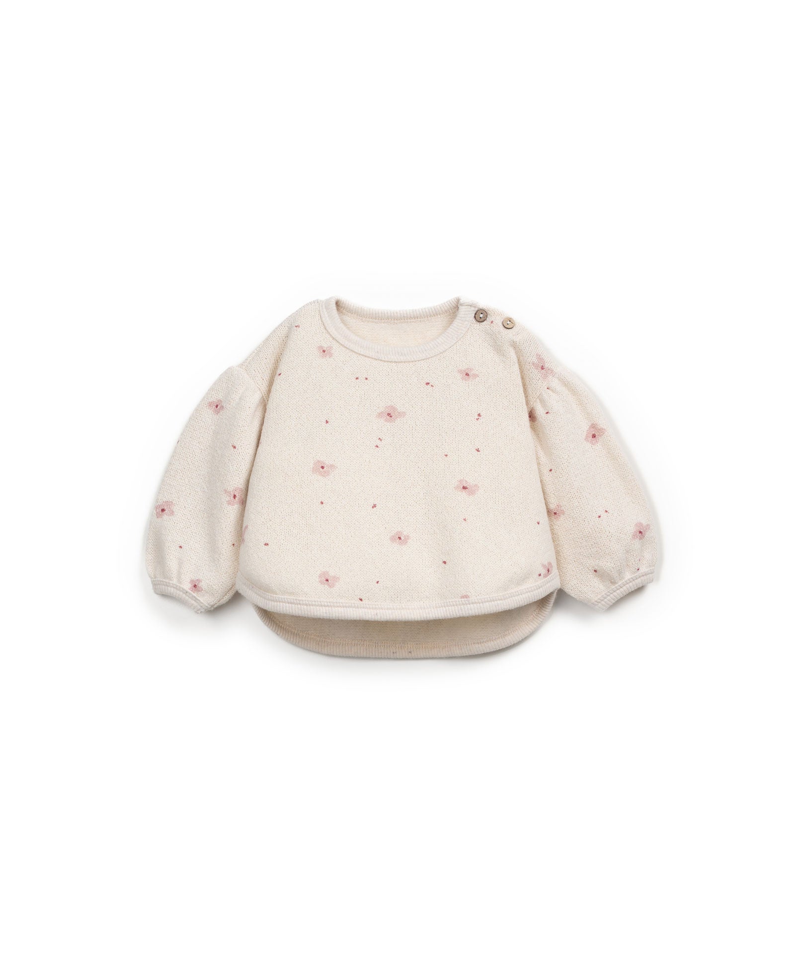 Jersey sudadera de punto con florecitas
